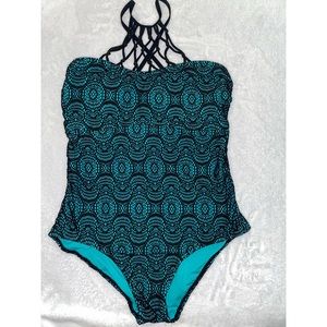 Playa Swim brand halter one piece swimsuit